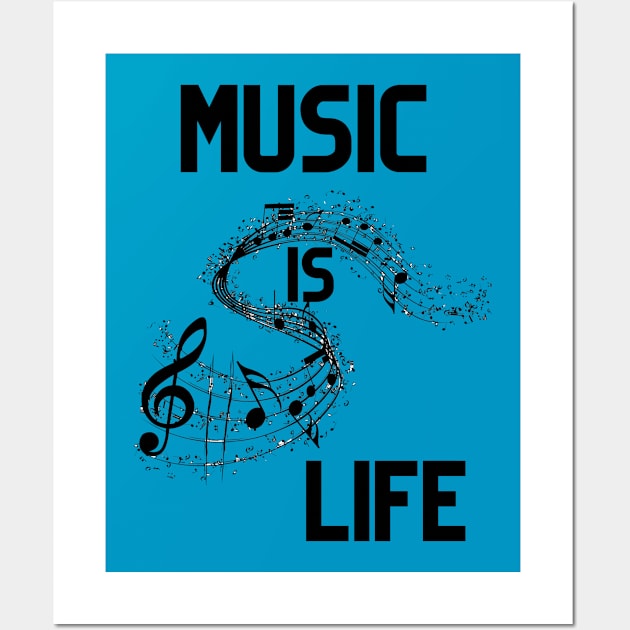 MUSIC IS LIFE Wall Art by Musicfillsmysoul